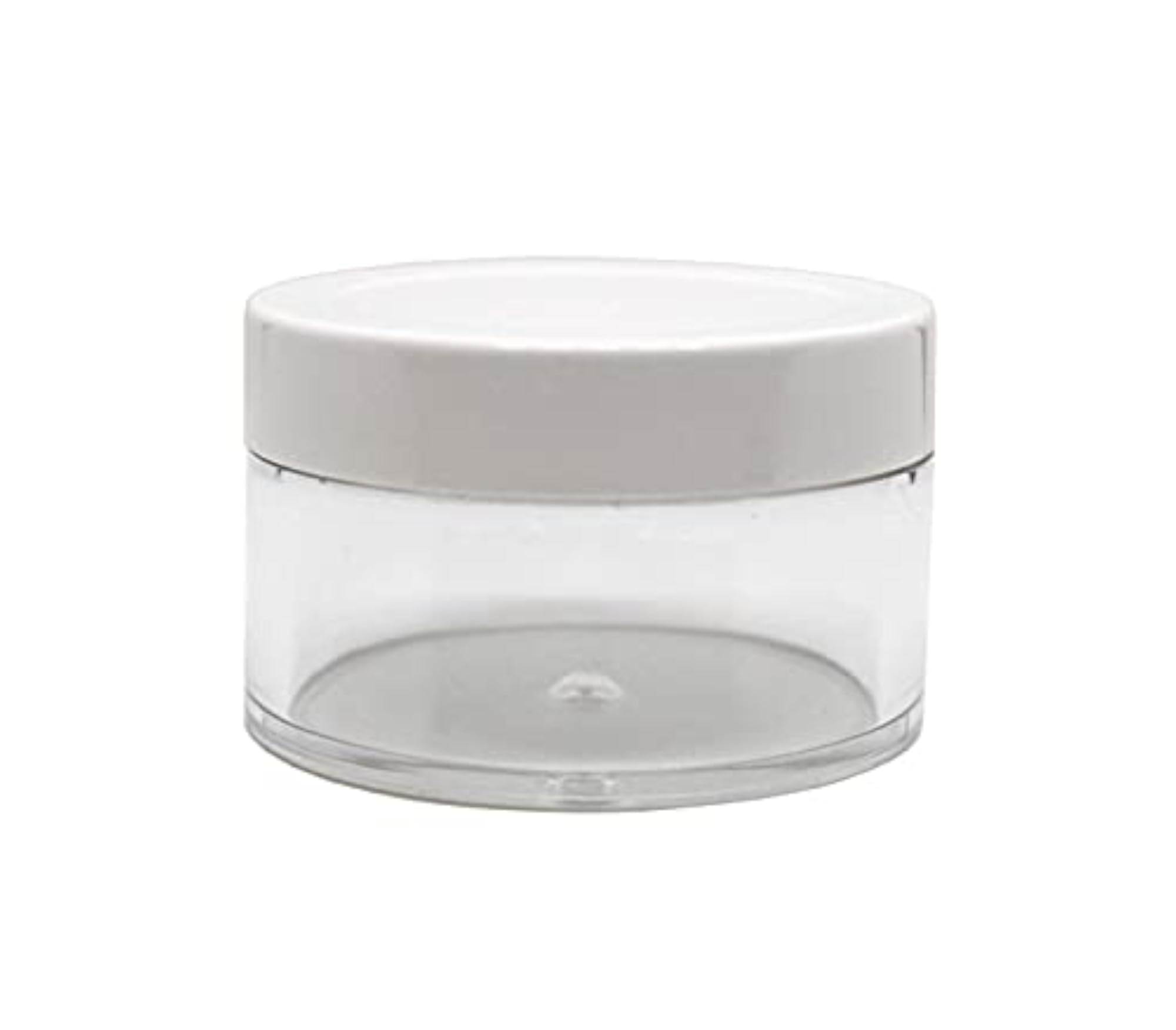 Acrylic 3pcs 25Grams Milky White Cap Transparent Cosmetics Jar, Pack of 3