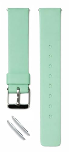 Image of DREAMY DESIGNS 18mm Soft Silicone Waterproof Breathable Watch Strap Metal Buckle Replacement for Men & Women - PACK OF 1 (CYAN)