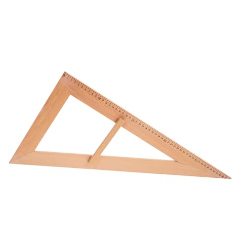 NUOBESTY Educational Triangle Ruler Classroom Set Wooden Ruler for Teaching Geometric Concepts