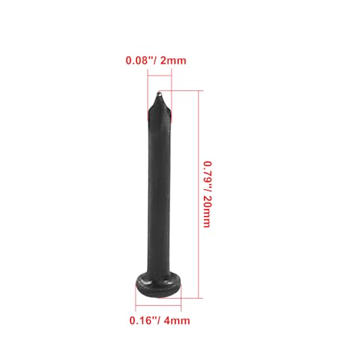 Hordion 100pcs Hardware Nails 0.79 inch, Carbon Steel Point Tip Cement Nails Masonry Nails for Concrete Brick Woodworking Picture Hanging