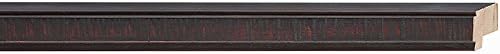 CountryArtHouse Picture Frame Moulding (Wood) 18ft bundle - Distressed/Aged Mahogany Finish - 0.75" width - 7/16" rabbet depth