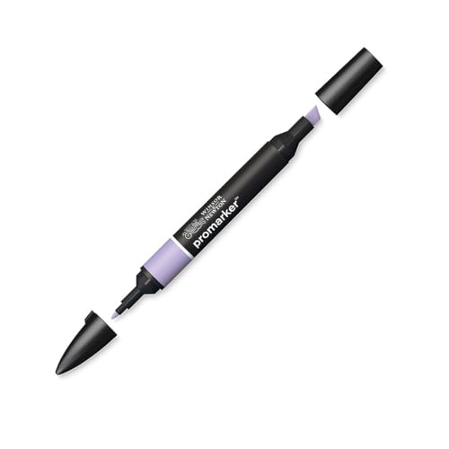 Image of Winsor & Newton Promarker, Alcohol Based Markers, Lilac (V327), Double Tipped Drawing Marker for Artists, Graphic Designers, Illustrators - Chisel & Fine Twin Tip, Streak Free Coverage