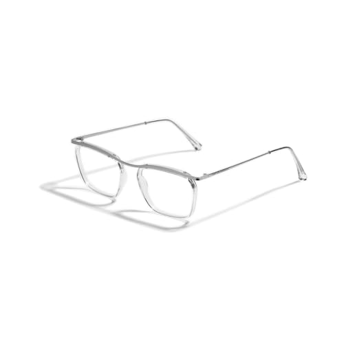 Image of SAM AND MARSHALL CHARLIE Eyeglasses - Light Weight Blu-Cut Computer Glasses With Tinted Metal Frames - Prescription Friendly Rectangle Shape for Men & Women