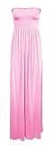Forever Women's Plus Size Plain Boobtube Elasticated Sheering Maxi Dress