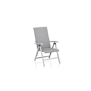 KETTLER Diamond Multipositionssessel Silber Flanelle