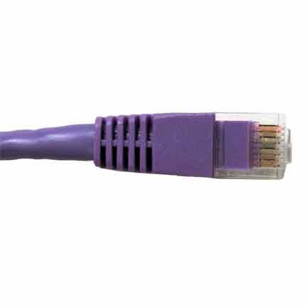 Cable de red Cat 5E UTP 15ft morado miniatura 4