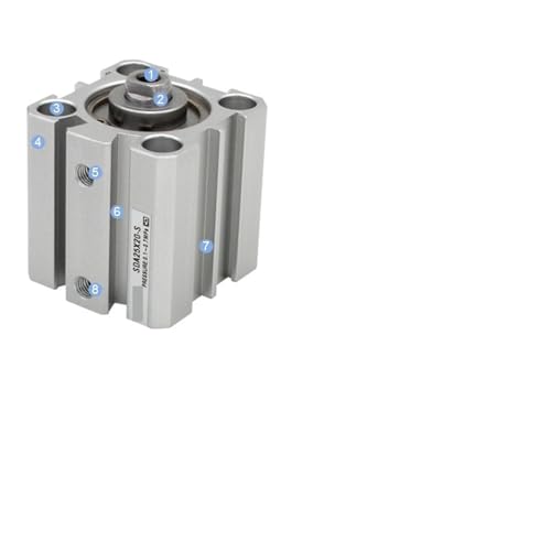 Vérin pneumatique compact SDA12 alésage 12mm haute précision - 3