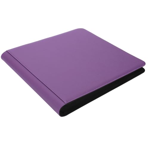 Pasdrucn 20 páginas con 480 bolsillos para tarjetas coleccionables, álbum de carpetas de 10 x 7 cm, álbum de recortes para tarjetas Pokemon, resistente al agua de piel sintética con cremallera, álbum