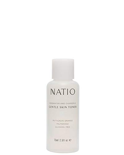 Natio Australia Rosewater and Chamomile Gentle Skin Toner, 75 ml - Hydrating Facial Toner, Refreshing Toner for All Skin Types - Rosewater, Chamomile & Palmarose - Alcohol Free, Gentle, Hydrating & Made in Australia