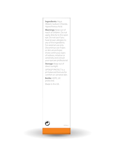 Optase Protect Eyelid Cleansing Spray, 100ml – Gentle Hypochlorous Acid Spray for Daily Eyelid and Lash Hygiene – Soothing, Preservative-Free Formula - for Use On Skin Around Dry and Sensitive Eyes