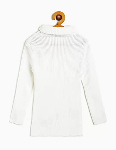 Image of Girls Winter High Neck Sweater Pack of 3 - Full Sleeve Ribbed Pullover for Kids | Warm & Stretchable Turtleneck Tops