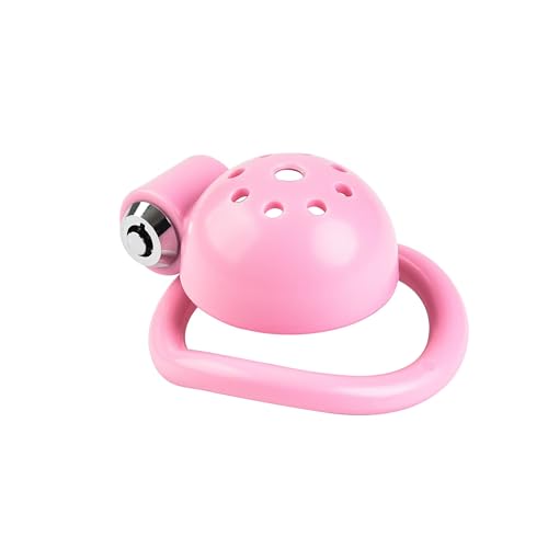 Image of Male Chastity Device Tease Locked Cock Cage Penis Exercise for Men(Pink)