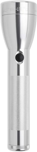 MagLite ML50L 2-Cell C LED Flashlight, Adjustable Beam, High & Low Modes, Water-Resistant - Silver
