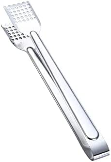 Silicium Titane métal Titane Cuisson en Acier Inoxydable Chaleur évider Barbecue Nourriture Cuisine Pince Alimentaire Pain Salade glaçon Pince Pince(BM)