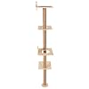 HAPYKITYS Cat Tree Climbing Post Tower for Indoor Cat Wall Mounted Tall Scratching Solid Wood Handmade Cat Climber
