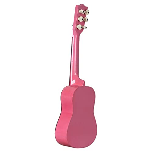 Image of Mini 21Inch 6 Strings Acoustic Guitar Musical Instrument Gift Pink