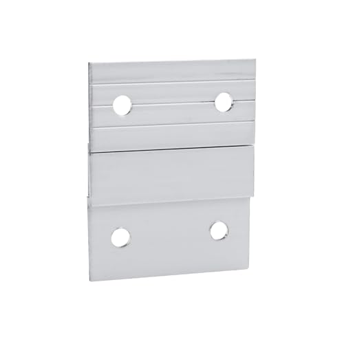 Image of Semetall French Cleat Picture Hanger,2 Inches Aluminum Z Hanger Supports 30lbs,Mirror Hanging Hardware,Wall Mount Hangers with Screws-4 Pairs, Silver