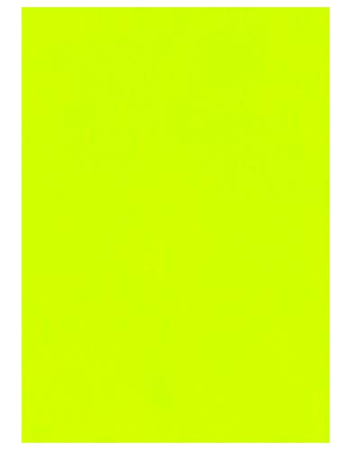 紙のYamari 蛍光シール 徳用パック A4サイズ 50枚入 POP 蛍光ステッカー タック カッティング用 シート 0.12mm 強力蛍光 強粘着仕様 応援うちわ装飾(蛍光 きいろ)