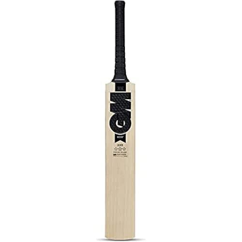 Image of SAG English Willow Cricket Bat, Size 5, Professional Grade, Natural Wood, 60 cm Length, 1000 Grams, Leather Handle and Grip, Traditional Shape with Thick Edges, Full Bat Cover Included