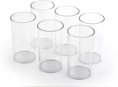 Coolkart (Pack of 6 Unbreakable Stylish High Transparent Water Glass/Juice Glass/Beer Glass/Wine Glass Glass Set Water/Juice Glass (300 ml, Polycarbonate, Clear)