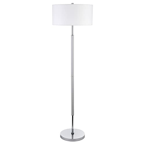 Image of Henn&Hart 61 inch Modern 2-Light Floor Lamp, Medium Gray