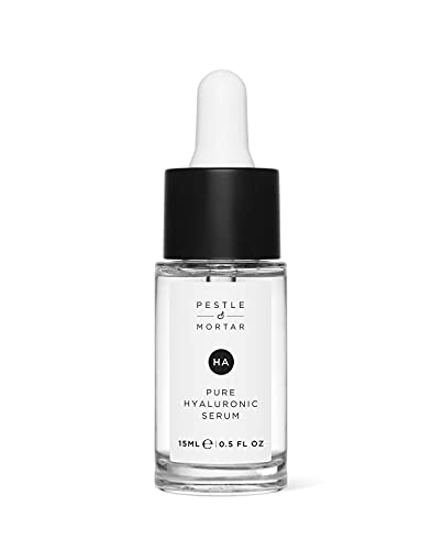 Pestle & Mortar 2% Pure Hyaluronic Acid Serum for Face with Vitamin B5, Anti-Aging, Hydrating Facial Moisturizer, Paraben and Fragrance Free 0.5 Fl Oz