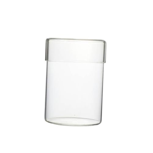 TOBBOMEY 4個 クリアガラス製保存瓶 密閉蓋付き食品保存容器 コーヒー豆 茶葉 砂糖