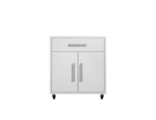 Image of Manhattan Comfort Eiffel Garage Cabinets and Storage System, Set of 4, White