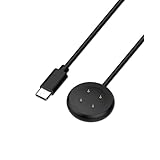 Google Pixel Watch 3 / Pixel Watch 2 / Fitbit Versa 4 / Sense 2 用 充電ケーブル 充電器 KONXISA 1m長さ 磁気充電 Type-Cコネクタ 高耐久 軽量 小さい 持ち運び便利 スマートウォッチアクセサリー（ブラック）