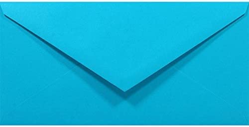 Netuno 1000 Blue Coloured envelopes DL 110 x 220 mm 4.33 x 8.66 in 80gsm Rainbow Decorative Envelope Colourful Long envelopes for Letters Flyers Business Cards Birthdays Weddings — image 1