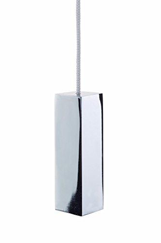 Image of Taps2Traps Designer Chrome Square Bathroom Light Switch Pull Cord
