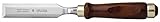  Ulmia 10 mm Stechbeitel mit Holzgriff braun Ulmer Folie Poliert
