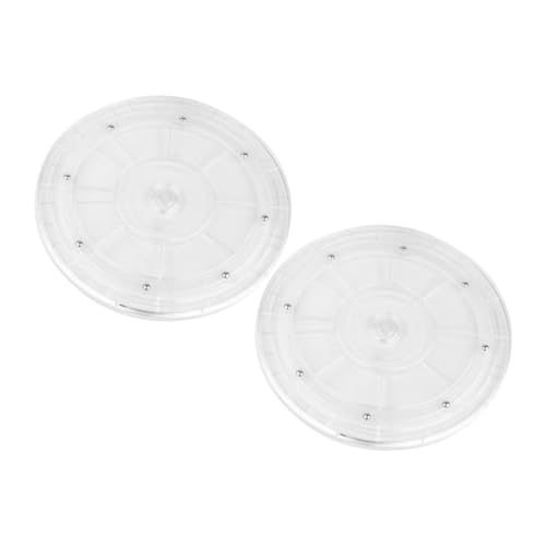 CIYODO 2 Piezas plato giratorio organizador de estante de especias para especiero spice tocadiscos paleta placa giratoria de cojinete bandeja de especias Acrílico