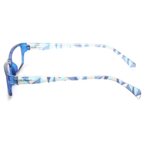 Image of Kerecsen Reading Glasses 5 Pairs Fashion Ladies Readers Spring Hinge with Pattern Print Eyeglasses for Women (Blue, 3.0, x)