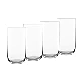Luigi Bormioli Sublime Highball Glasses Set of 4-20 oz Tall Drinking Glasses for Water Juice or Cocktails - Lead-Free Crystal Glassware with Reinforced Rims & Minimalist Design, Made in Italy