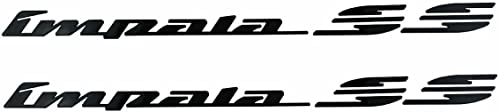 Emblema 3D para Impala SS 94-96 negro mate, placa de panel trasero de cuarto (2 piezas)