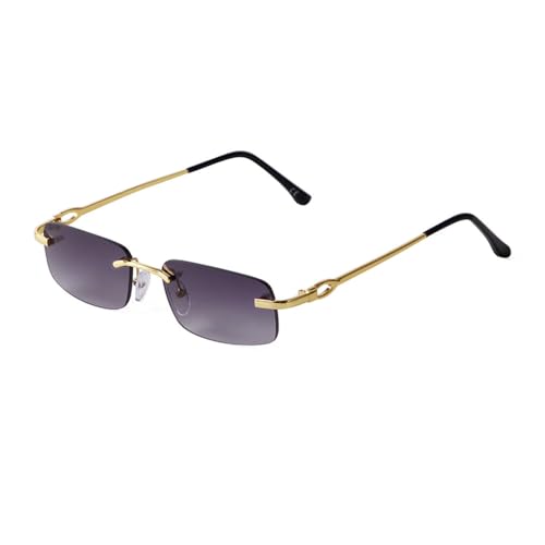 Lunettes de soleil rectangulaires sans cadre pour éviter la fatigue