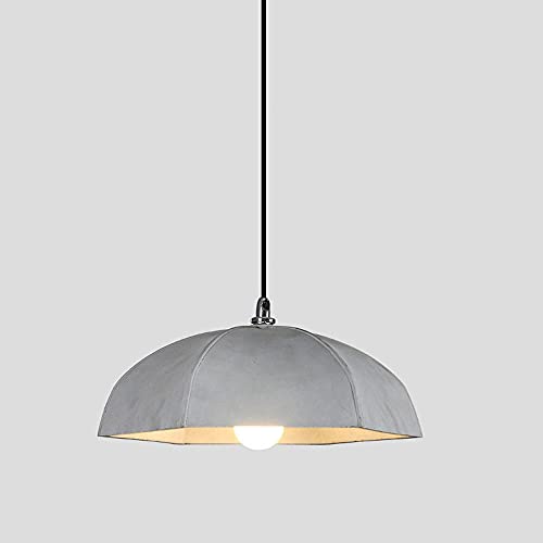 Lustre suspendu réglable hauteur éclairage ciblé béton pour table sombre