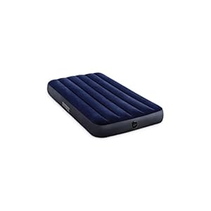 Intex 64757E Dura-Beam Standard Downy Air Mattress: Fiber-Tech – Twin Size – 10in Bed Height – 300lb Weight Capacity – Pump Sold Separately