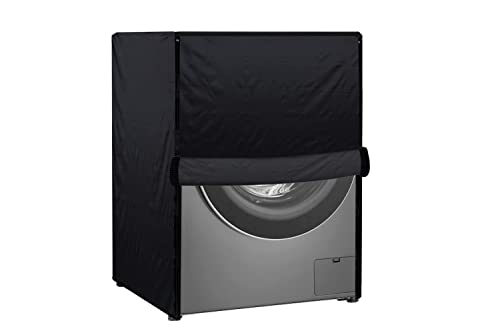 Image of Wings Star Front Load Washing Machine Cover Suitable for Bosch 5.5 kg, 6 kg (50X63X81 CMS, Black)