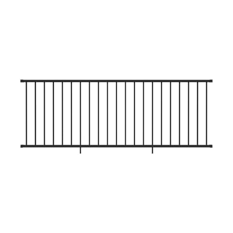 Deckorators 8 ft. x 36 in. Line Textured Black Aluminum Rapid Rail Kit Cover