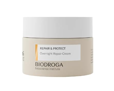 Biodroga Bioscience Institute Repair & Protect Overnight Repair Cream Night Cream 50 ml – Anti-Age Moisturiser for Firm Skin, Line Reduction & Energy Boost with Black Forest Complex