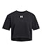 Under Armour Girls Rival Short Sleeve T Shirt, (001) Black / / White, Medium