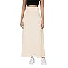 Urban-CoCo-Elastic-Waist-A-Line-Long-Maxi-Skirt-Below-Knee-for-Women-Fall-Winter Urban CoCo Elastic Waist A-Line Long Maxi Skirt Below Knee for Women Fall Winter