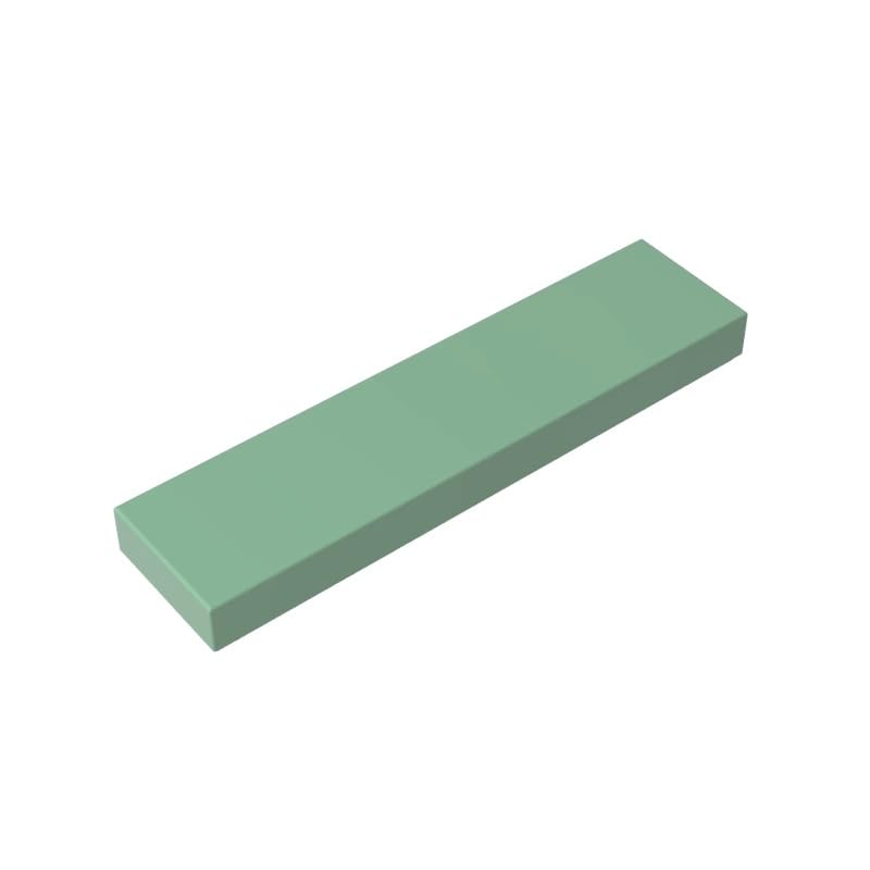 Gobricks 2431 Foundation Plate Tile 1x4 with Groove 50 Pieces GDS-563 Compatible with Lego Building Blocks Color:Sand Green — image 1