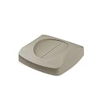 Rubbermaid Commercial Products Untouchable 23 Gal Square Swing Lid Beige Compatible With Untouchable 23 Gal Container for Offices/Mailrooms/Classrooms/Areas of High Waste Generation