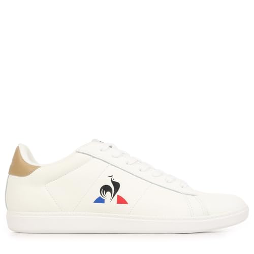 Le Coq Sportif Homme Courtset Optical White/Tan Basket, 44 EU