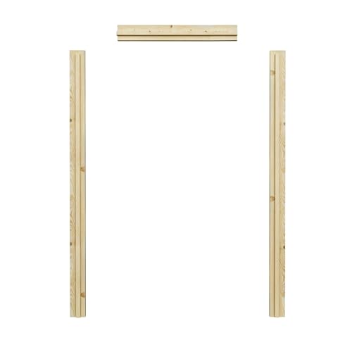 Ready-to-Assemble Exterior Prehung Dutch Door Jamb Frame kit, Primed Composite Door Frame Only, Without Hinges, Pine Wood