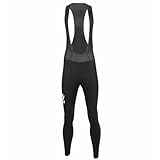 [Morethan] サイクルビブパンツ (L/ブラック/ロング/メンズ) サイクルパンツ 秋 冬 (サイドポケット/パッド付き/UVカット/反射) BVP-020