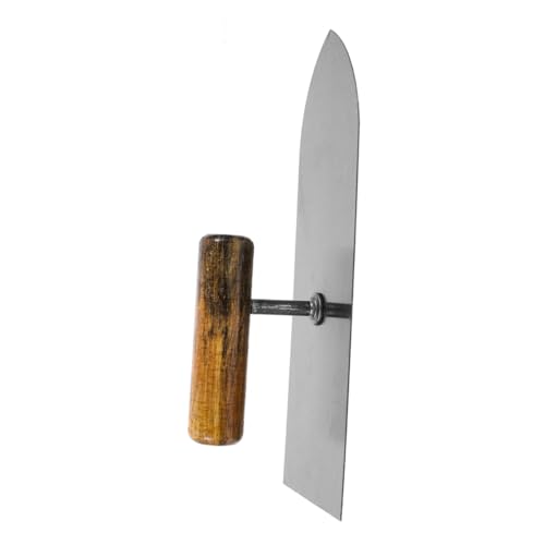 BAZEITFLOW Cazzuola Per Cartongesso in Acciaio Inox 28 Cm, Spatola Per Lisciare Cemento e Fango, Utensile Portatile Per Rifiniture e Levigatura Di Pareti Interne